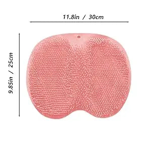 Silicone Rub Back Brush Bathroom Non-slip Wash Foot Pad Massage Shower Mat with Sucker Bath Massage Foot Exfoliating Brush Pad