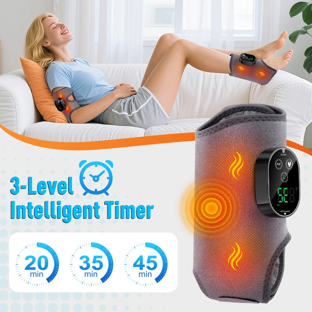 Electric foot and hand massager can vibrate and heat the ankles and ankles, and the bracket joints are portable, which can relax