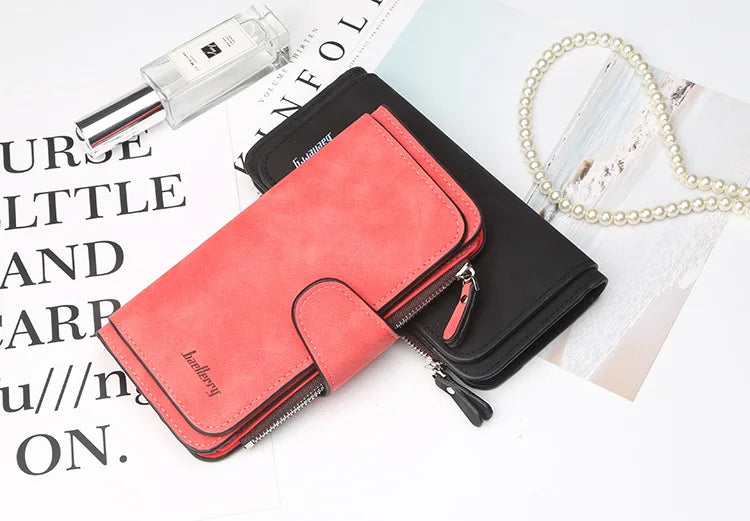 Baellerry High Quality Long Women's Wallet Buckle Multiple Card Slots Mobile Phone Bag Hand-held Bag Card Holders