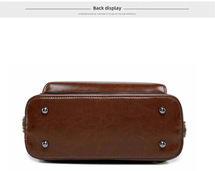 Fashionable High-Quality Leather Women's Backpack Casual Multifunctional Large Capacity Hot Sale Of The Season New Style Double