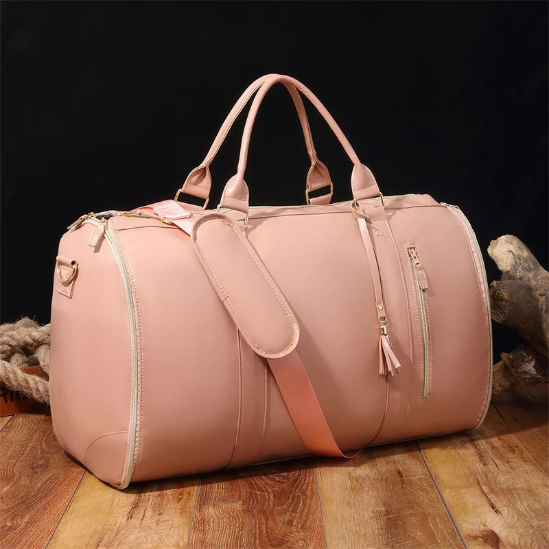 75L Large Capacity PU Foldable Travel Bag Lightweight Traveling Duffel Bag for Women Men Tote Bag Carry On Luggage Bag