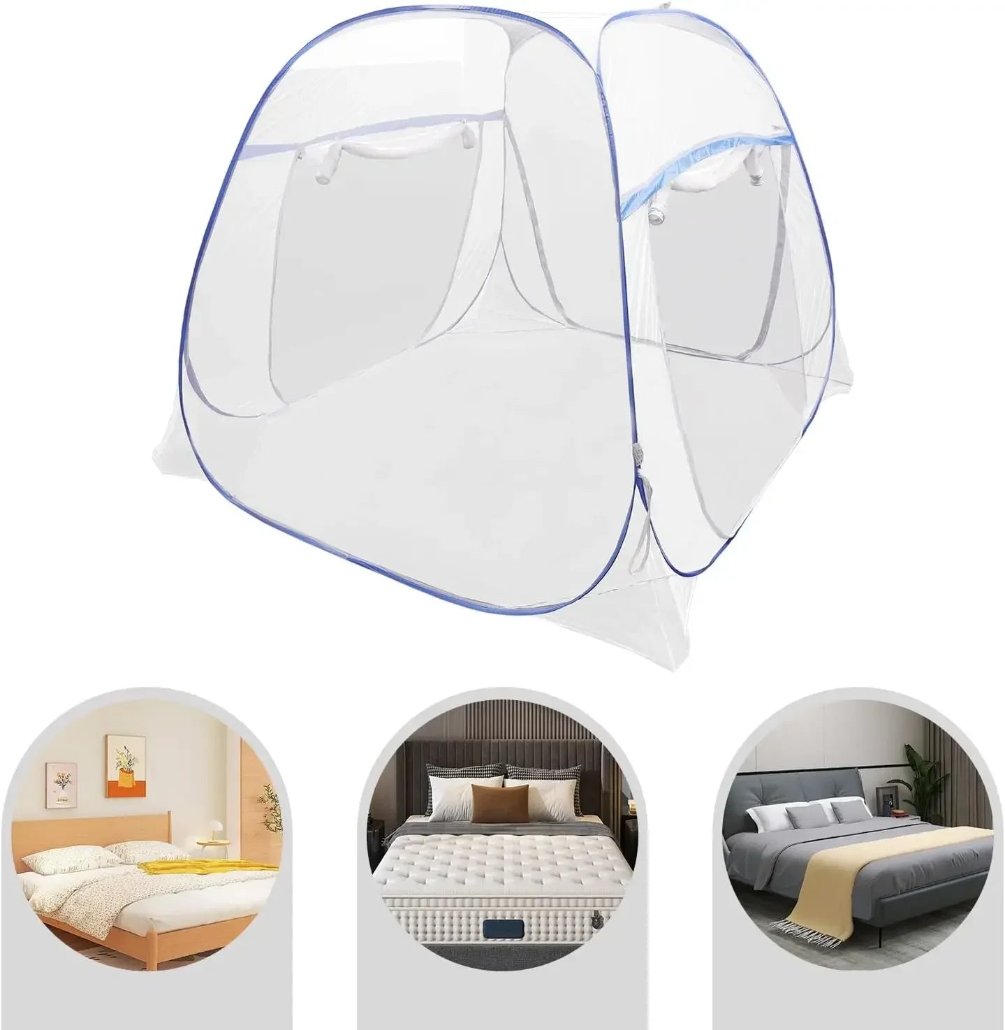 Folding Mosquito Net Mosquito Net Mosquito Net Mosquito Bite Mosquito Net for Outdoor Camping Travel Bedroom 200x180 x145cm Blue