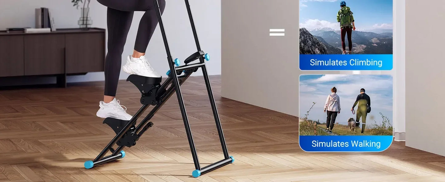 Compact Folding Cardio Stepper Stair Stepper for Home Gym Exercise, New Version Vertical Climber Machine Full - Body Workout