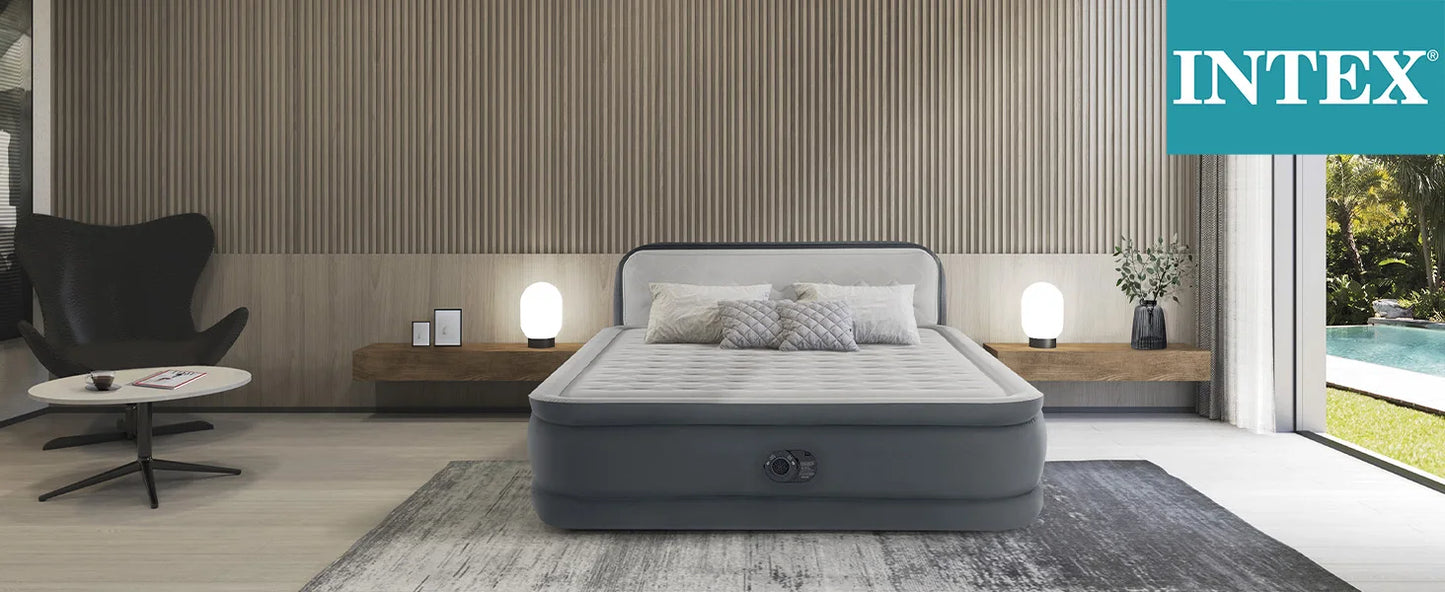 Dura-Beam Con Schienale Tecnologia Fiber Tech Con Pompa Elettrica Incorporata, 152 x 236 x 86 Cm, Blu Navy