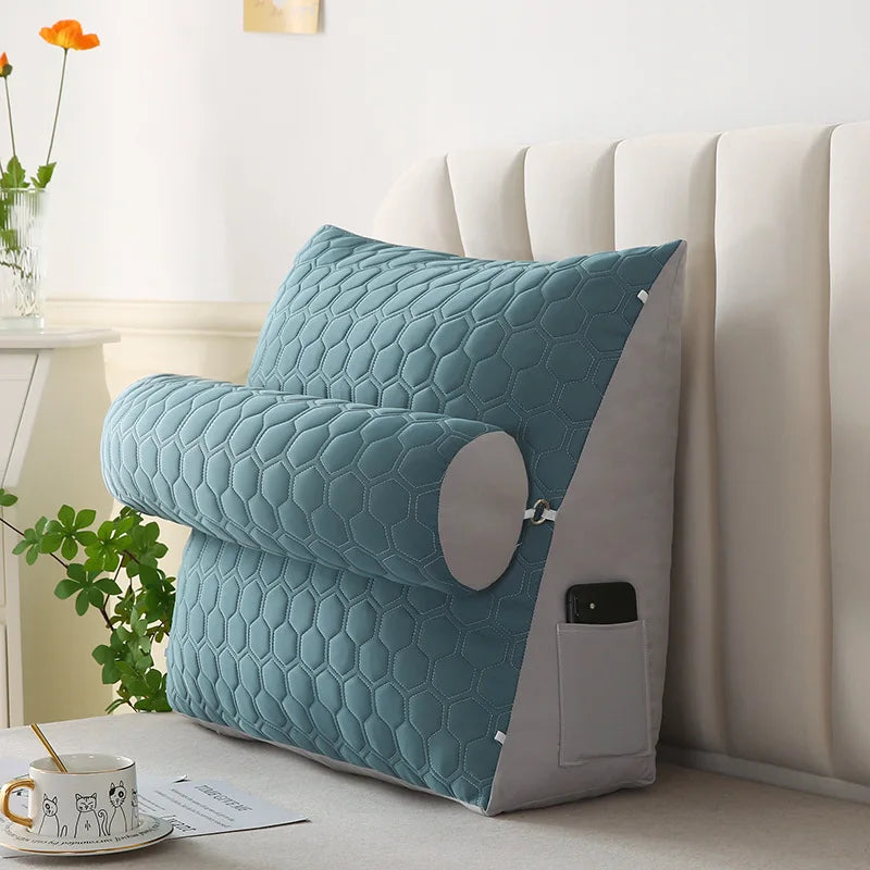 Triangle Reading Pillow Big Wedge Adult Backrest Cooling Latex Cushion Decorative Pillows for Bed Decor Cushion for Sofa