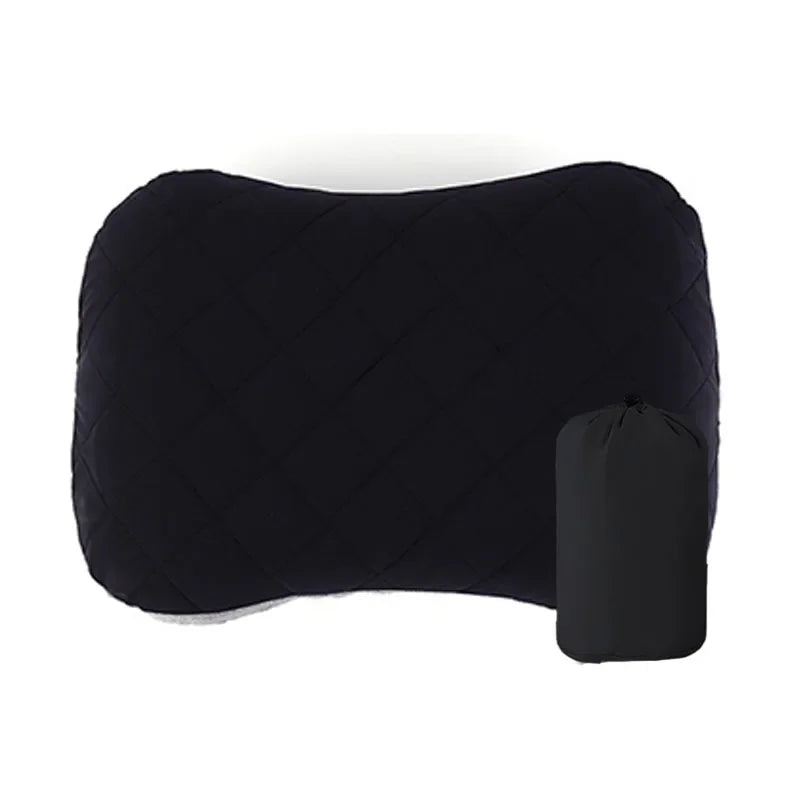 Ultralight Inflatable Camping Travel Pillow with Soft Washable Cover -  Ergonomic Inflating Pillows for Neck & Lumbar Support