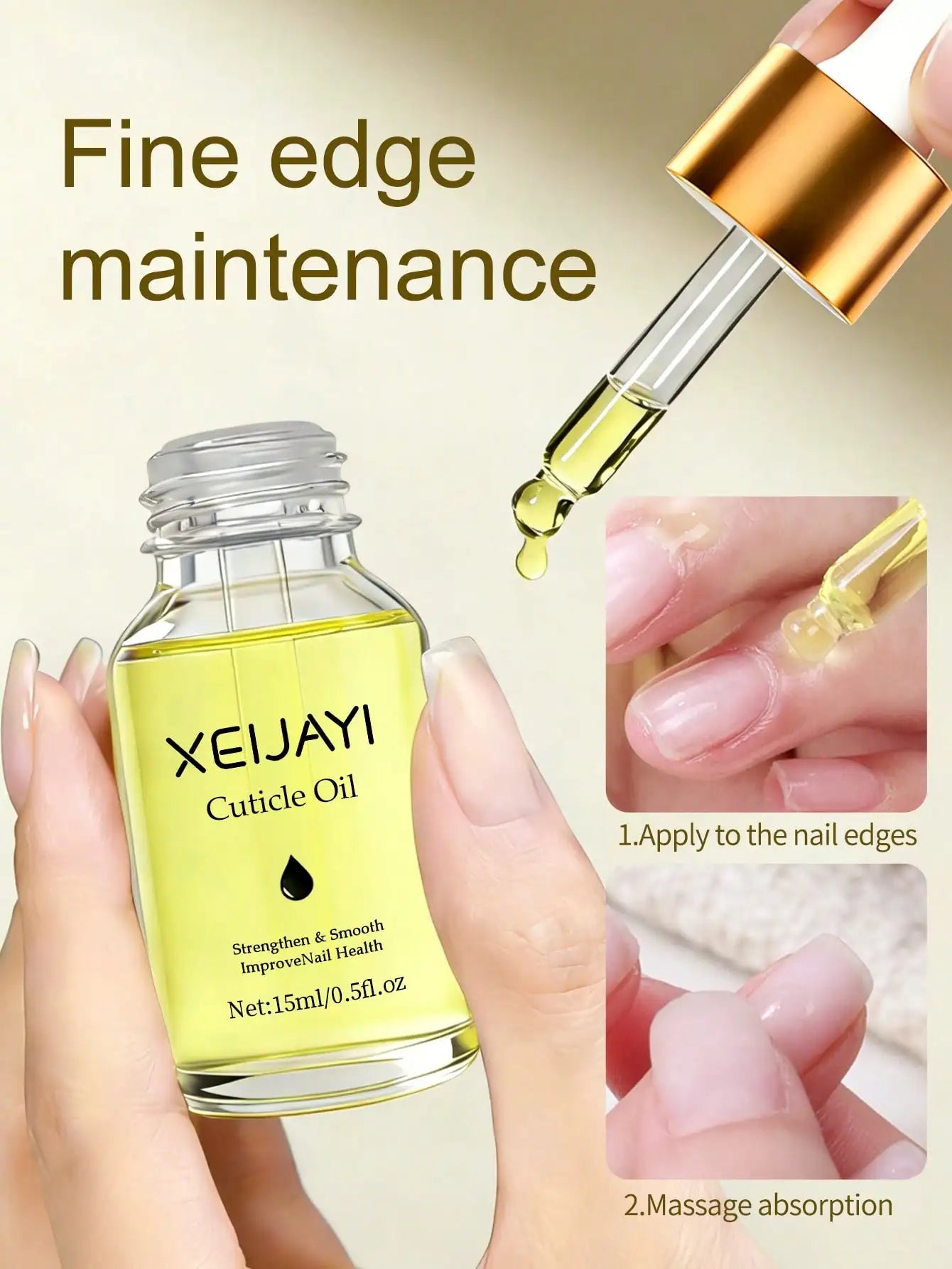 1pc 15ml Nail Nourishing Keratinum Care Oil Nail Nourishing Care Keratinum Moisturizing Anti Backlash Nail Edge Nail Care Tool