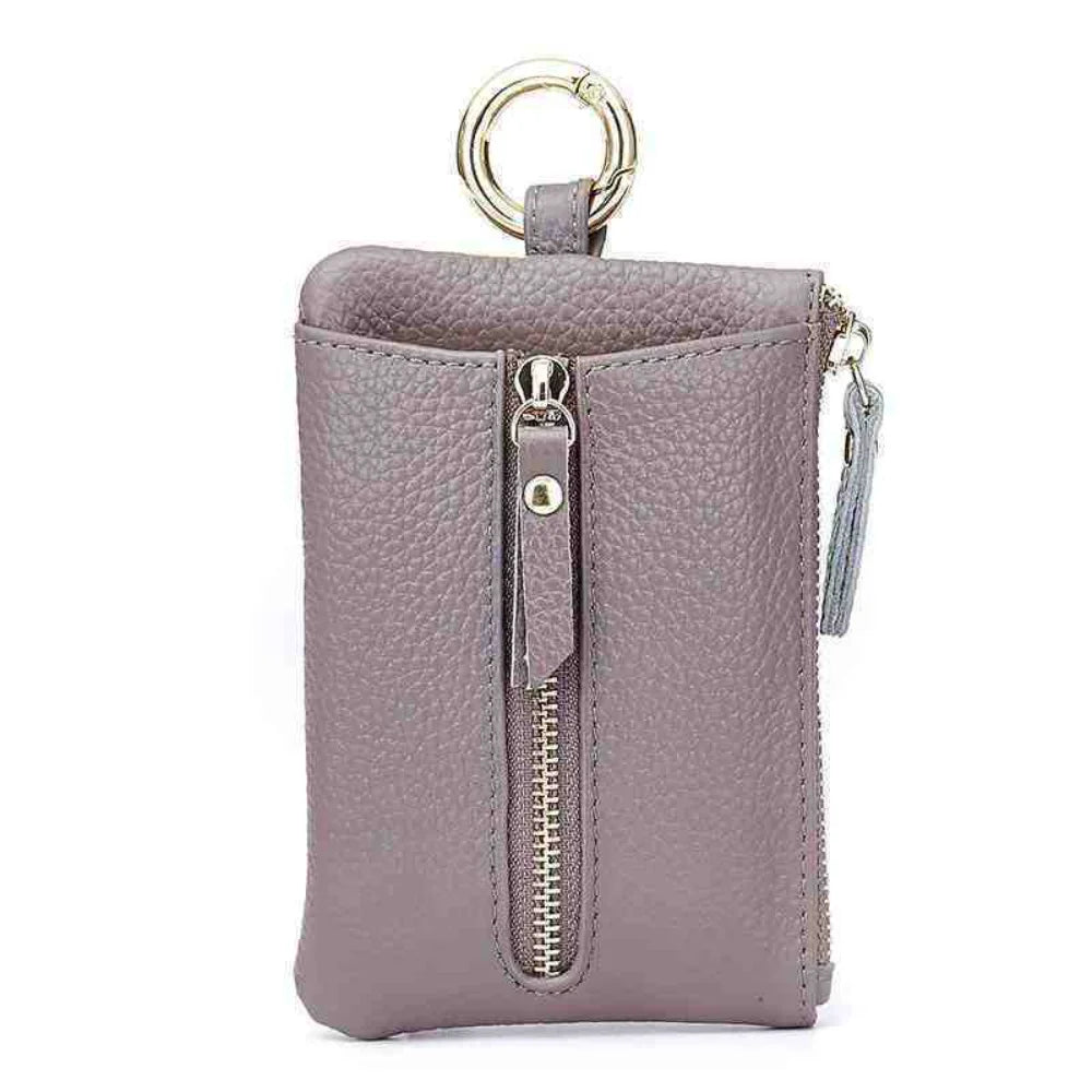 New PU Leather Key Wallets Unisex Retro Keys Organizer Men Women Key Card Holders Housekeeper Keychain Cover Coin Zipper Purse