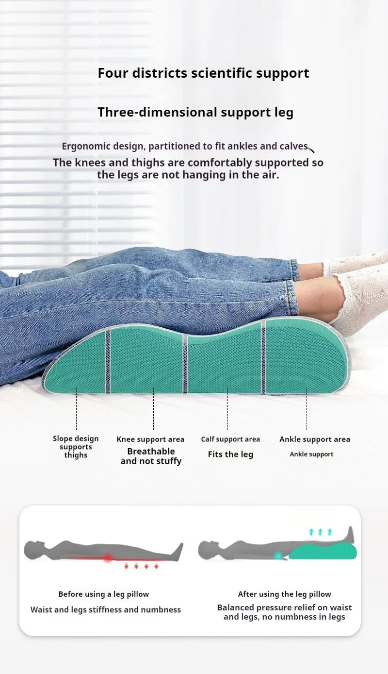 Ergonomic Memory Foam Leg Foot Raiser Pillow Support Cushion Foot Stress Relief Cushion Massage Support Body Pillow For Pregnant