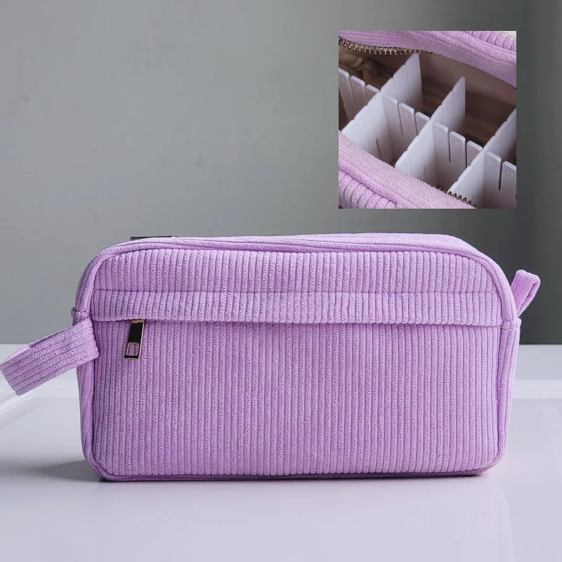 Corduroy Essential Oil Storage Bag 14 Slots 15ML Travel Essentials Oil Case Portable Perfume Carrying Organizador Cosmetic Bag