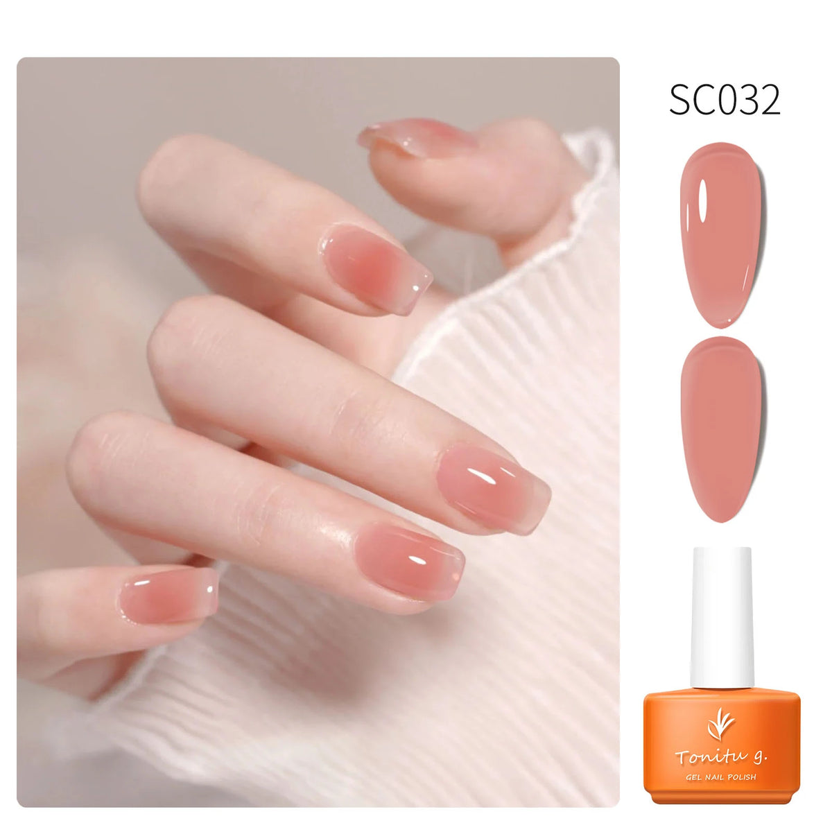 Tonitu G 7ml Semi-permanent Jelly Gel Nail Polish 59 Colors Natural Transparent  Summer Nails Art Soak Off  UV LED Gel  Varnish