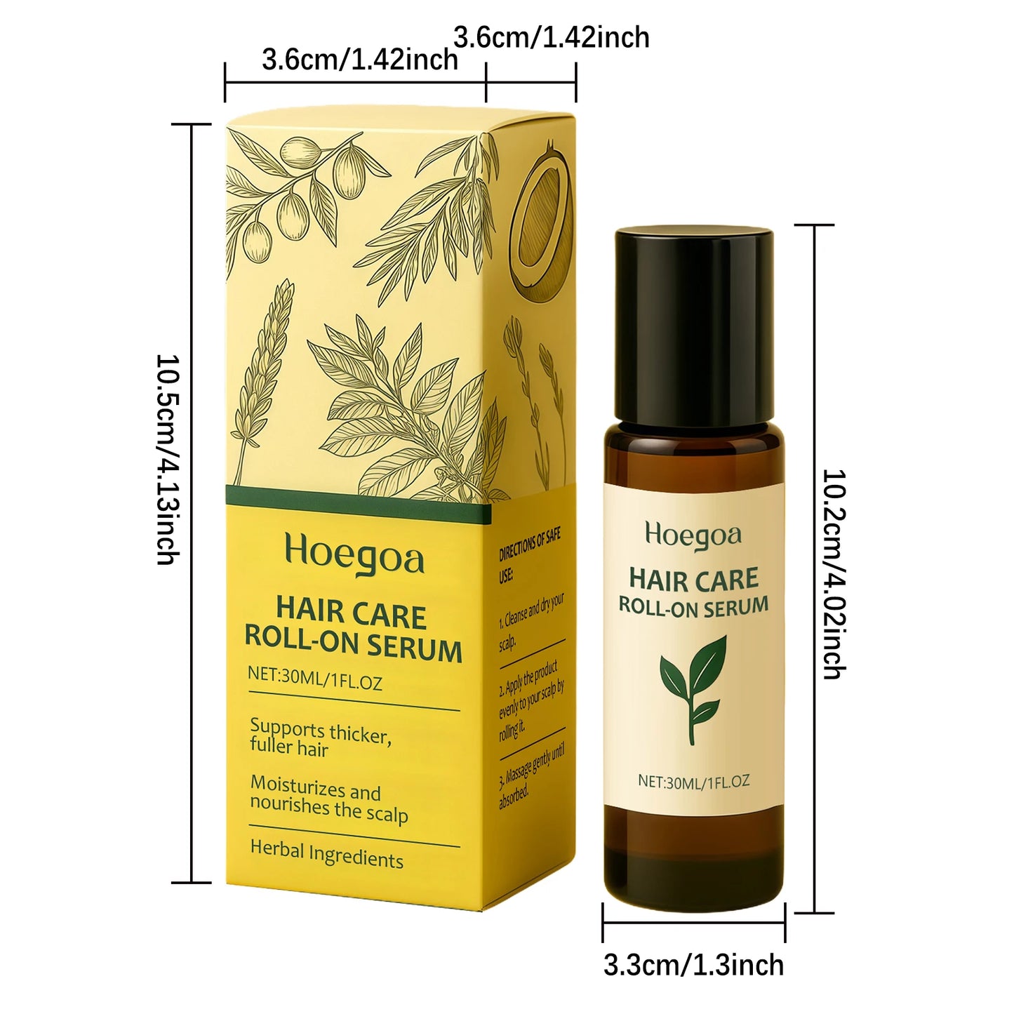 Ginger Hair G-rowth Roll-On Serum Essential Oil Repair Damaged Prevent Hair Loss Soften Hair Strengthen Hair Roots Hair ScalpOil