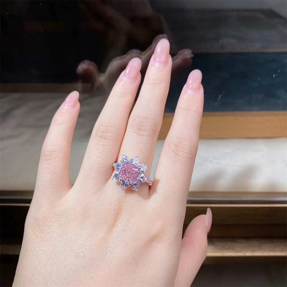 Collezione di Anelli con Zaffiri Rosa creati in Laboratorio