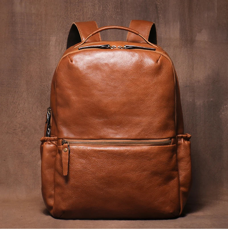 GURO High Quality Genuine Leather Backpack Men Large Capacity Business Travel bag Luxury Student School Bag Laptop Computer Pack