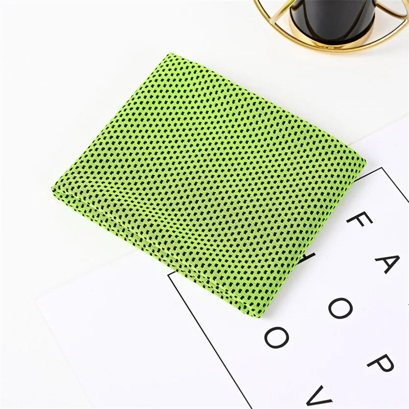 Cool Towel  Portable Mini Silica Gel Set Cold Towel Polyester Fiber Outdoor Cooling Towel Fitness sports gym Running quick Dry