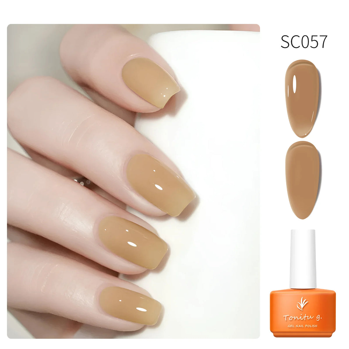 Tonitu G 7ml Semi-permanent Jelly Gel Nail Polish 59 Colors Natural Transparent  Summer Nails Art Soak Off  UV LED Gel  Varnish