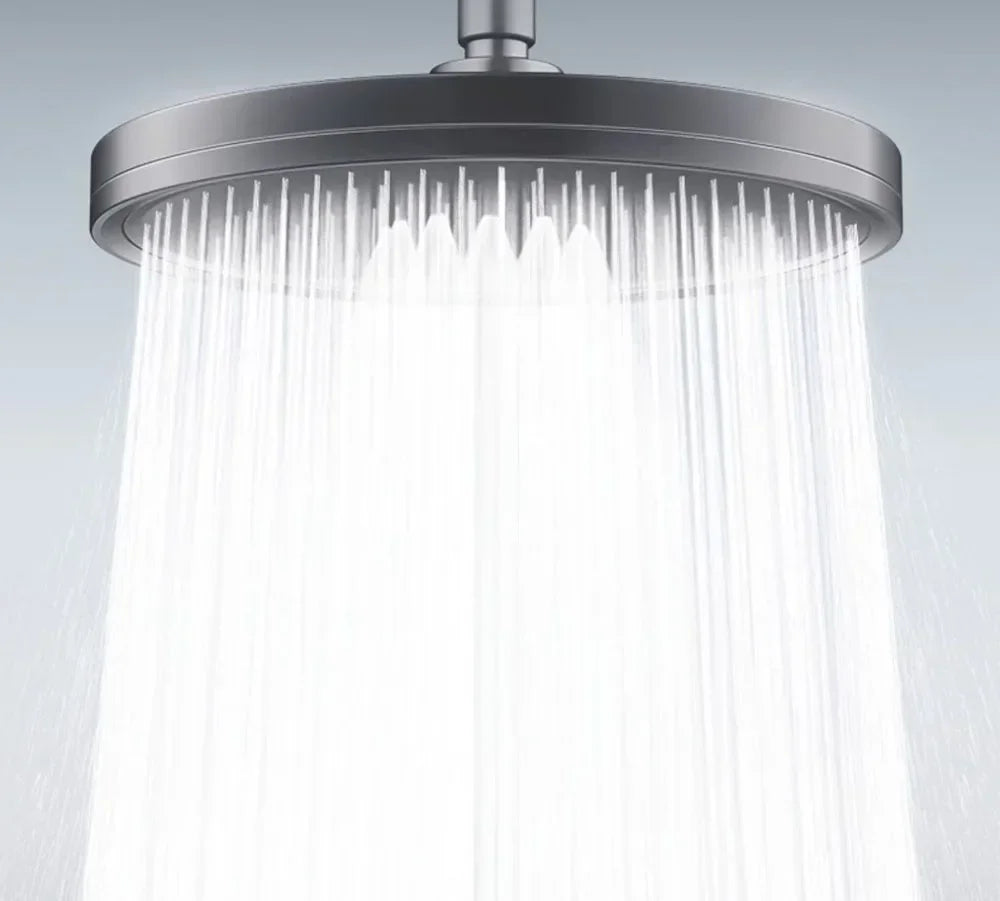New 6 Modes Big Panel Large Flow Supercharge Rainfall Shower Head High Pressure Top Rain Shower Faucet Bathroom Accessories