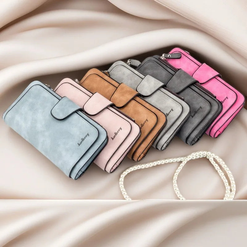 Baellerry High Quality Long Women's Wallet Buckle Multiple Card Slots Mobile Phone Bag Hand-held Bag Card Holders