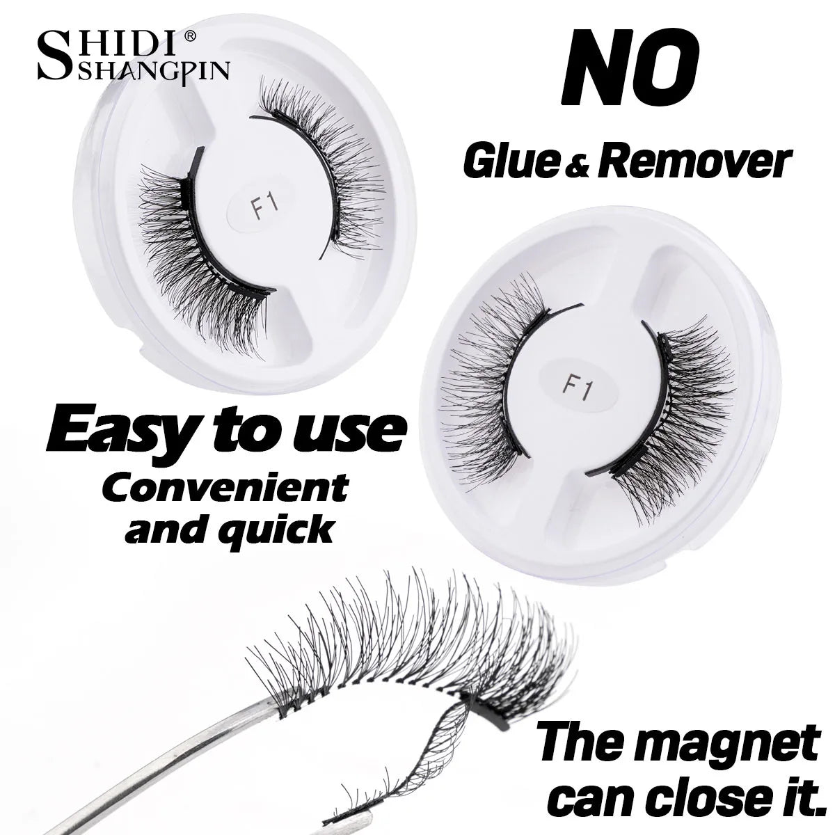 5 pairs 3D Magnetic Lashes Kit With Curler Natural Soft Magnetic False Eyelashes No Glue Needed Fluffy Reusable Make Up