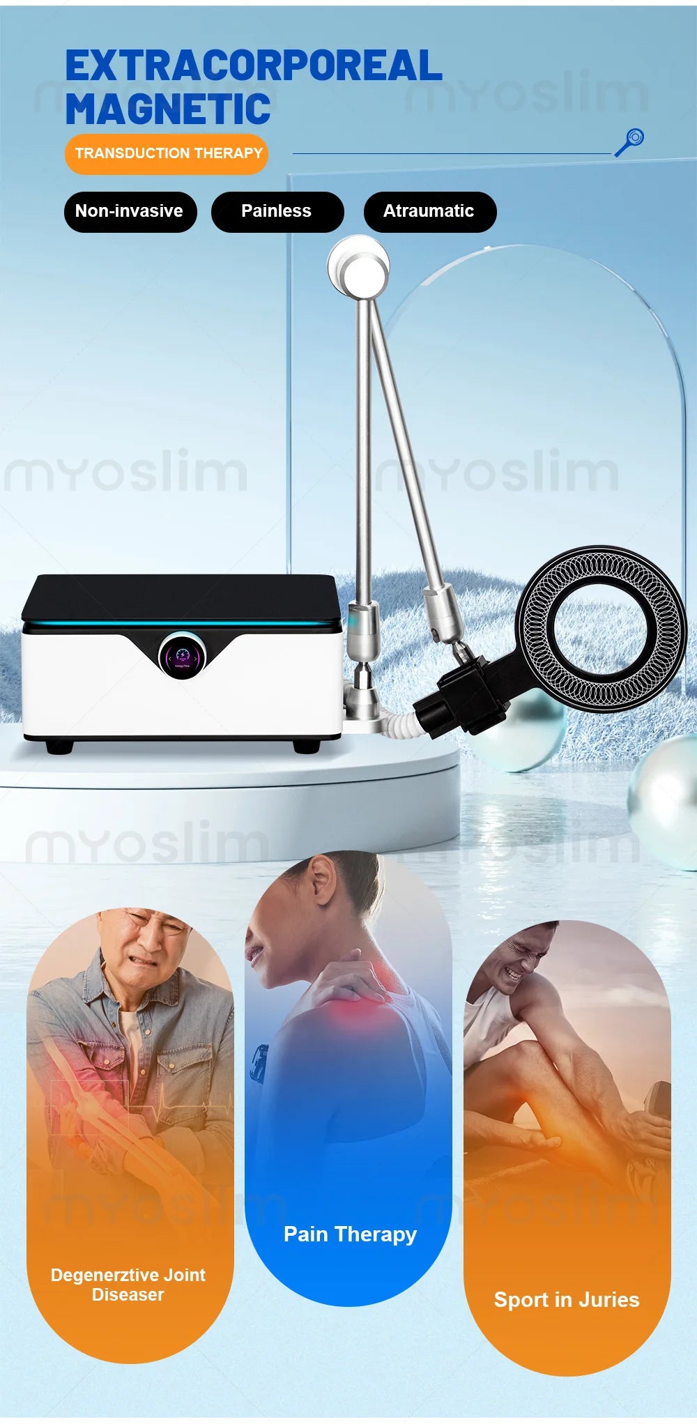 Portable Emtt Physio Magneto Therapy Magnetoterapia Pain Relief PEMF Sports Injury Therapy Magnetotherapy Physiotherapy Machine