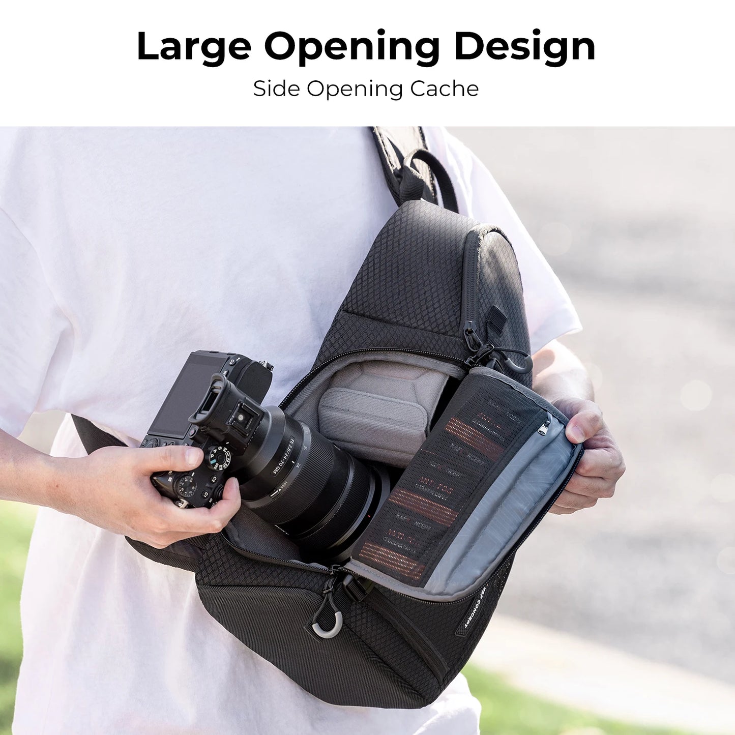 K&F Concept Camera bag Photography Backpack 10L Waterproof Camera Sling Backpack DSLR/SLR Camera Case Sony Fuji Photography Bags