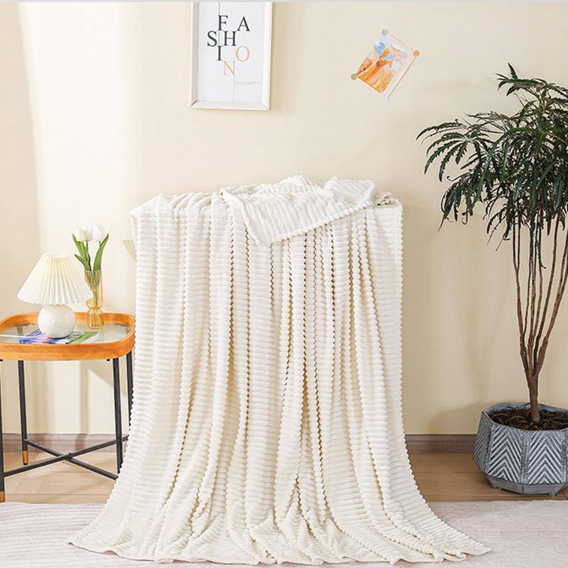Fleece Bedspread Bed Covers Sofa Blanket Throw Blankets Plush Solid Color Soft Plaid