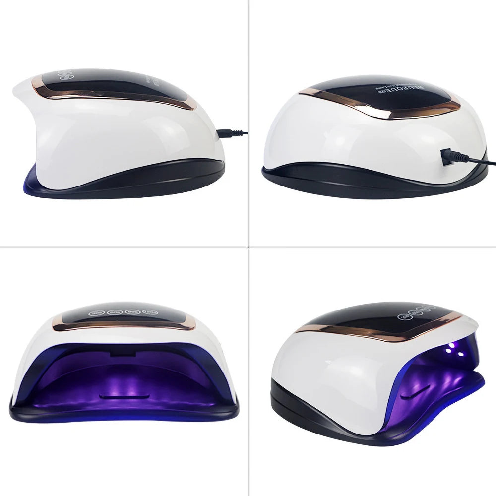 168W UV/LED Nail Light Professional Nail Dryer Lamp Automatic Sensing Gel Polish Manicure Drying Lamp with 4 Timer Smart Sensor