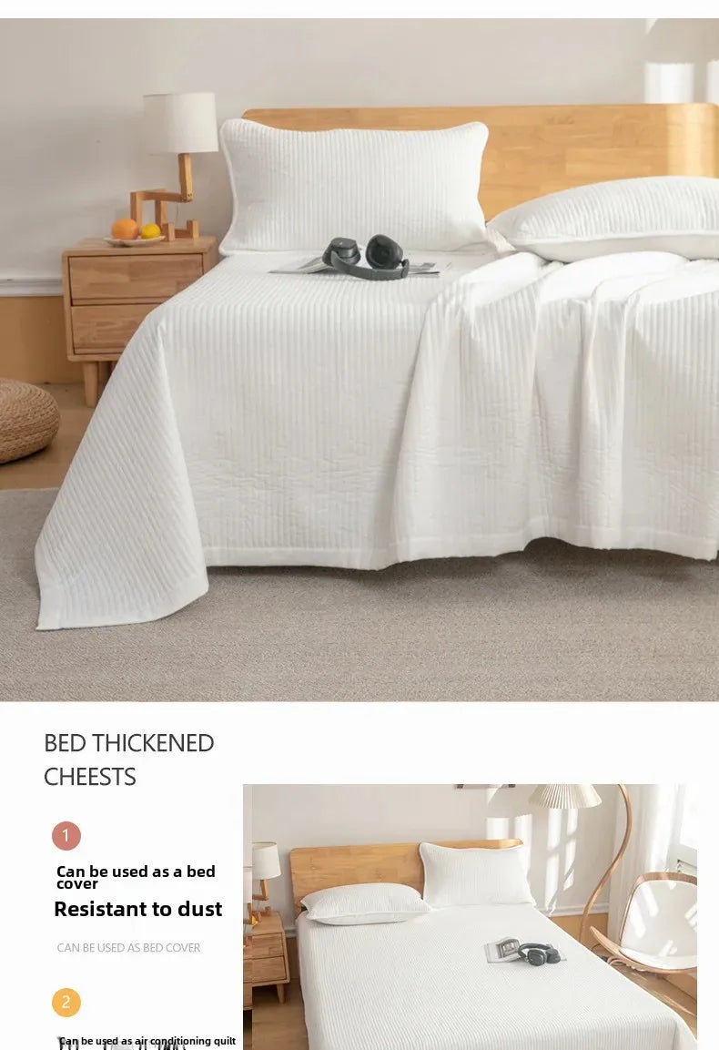 2024 new Class A cotton washed cotton antibacterial padded cotton bed cover thickened sheets breathable and comfortable
