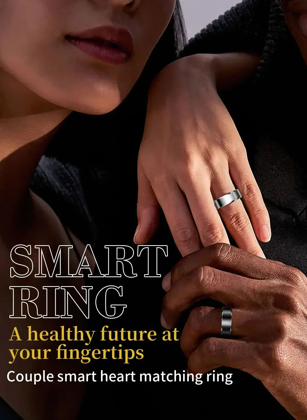 2025 R6Pro Smart Ring,  Heart Rate, Blood Oxygen, Sleep&Blood Pressure Tracker, Bluetooth Men Smart Rings iOS Android Compatible