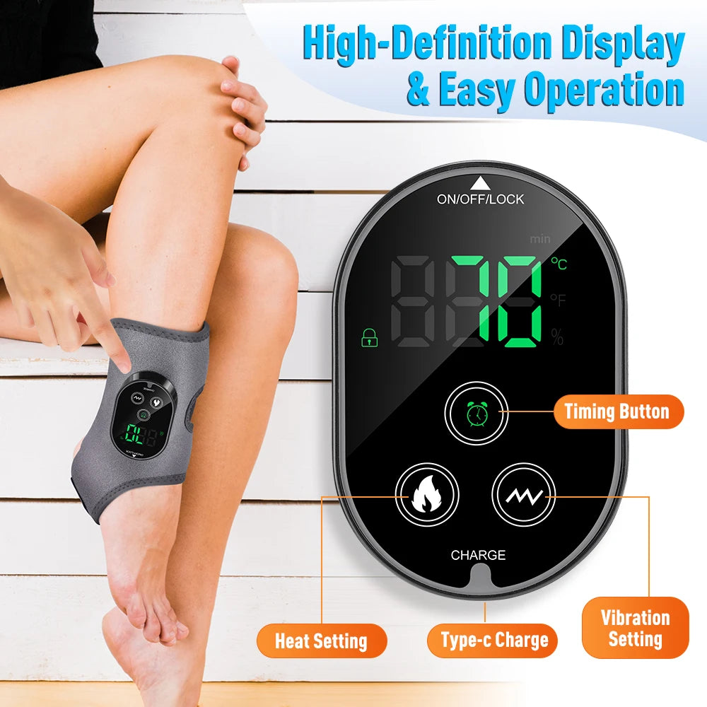 Electric foot and hand massager can vibrate and heat the ankles and ankles, and the bracket joints are portable, which can relax