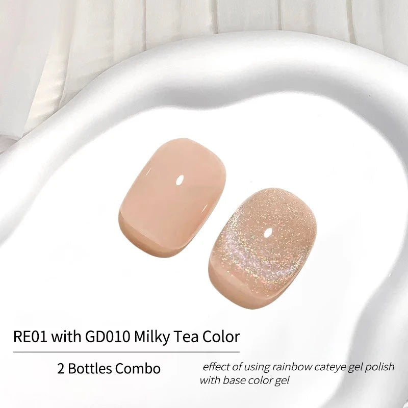 Cat Eye Gel Nail Polish - Magnetic Gel Set, Semi-permanent Varnish with Color, Gel Polish Set