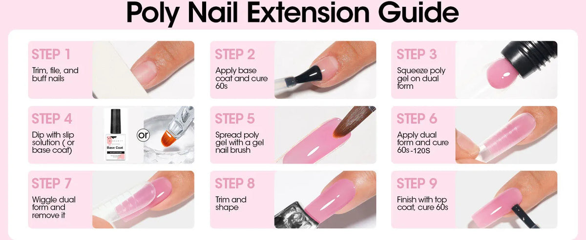 Makartt HEMA-Free Poly Nail Extension Gel 50ml, Hybrid Acrygel Builder Multi-Color, Long-Lasting French Manicure DIY Nail Art
