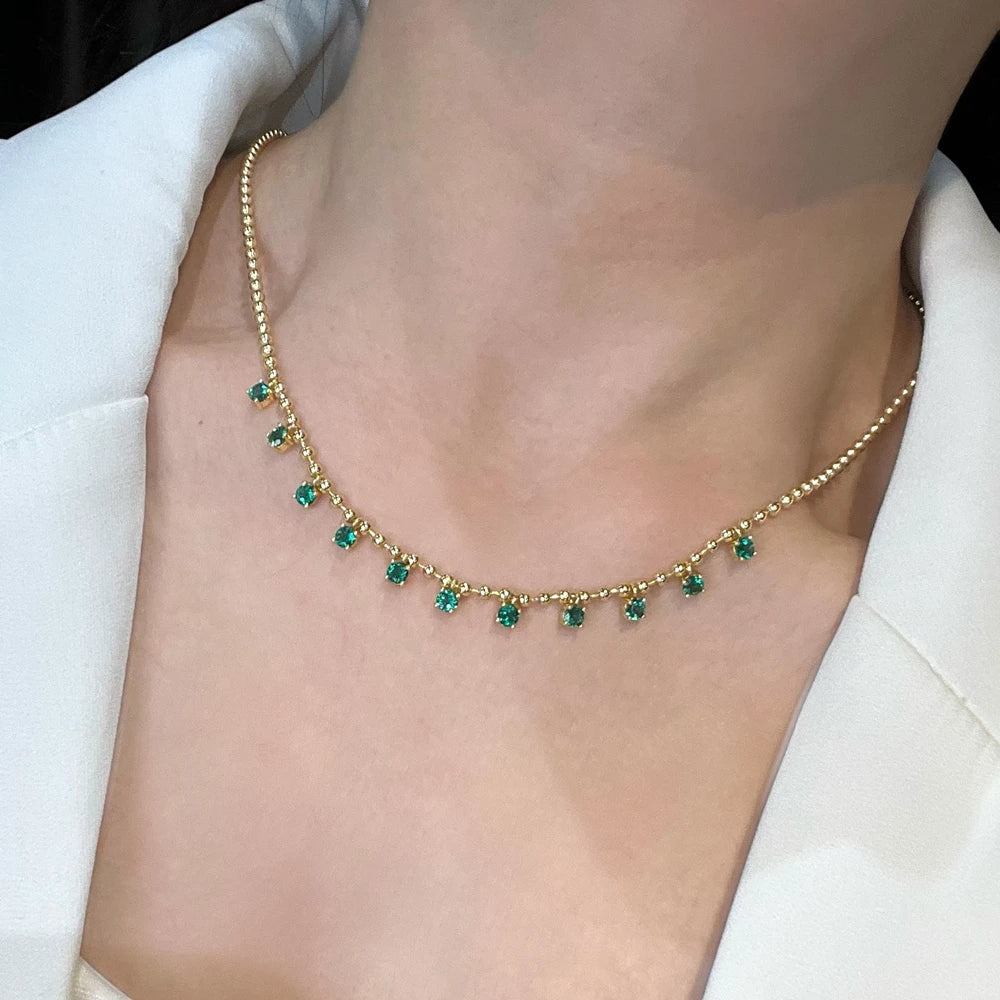 Wong Rain Vintage Solid 925 Sterling Silver Emerald Sapphire Ruby Gemstone Pendant Necklace Fine Jewelry for Women Wholesale