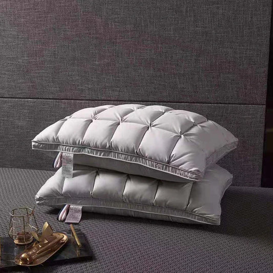 Goose Down Pillow 100% White Goose Feather Pillow Core Five-Star Hotel High-end 3D Bread  Goose Down Sleep Pillow