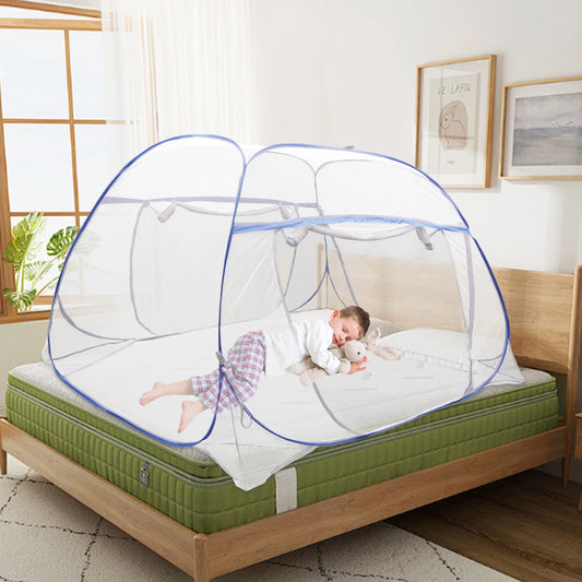 Folding Mosquito Net Mosquito Net Mosquito Net Mosquito Bite Mosquito Net for Outdoor Camping Travel Bedroom 200x180 x145cm Blue