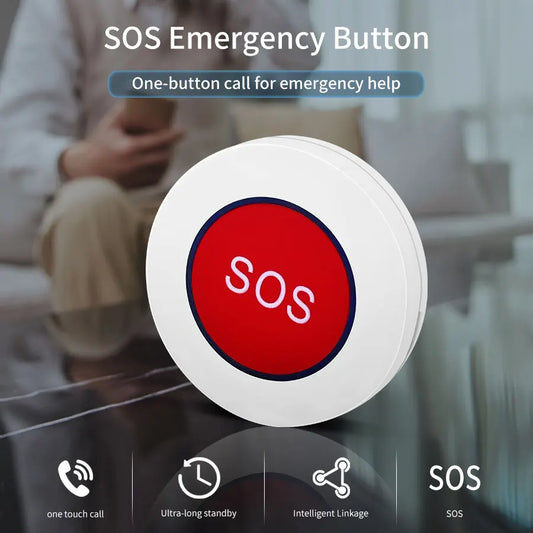 Tuya Smart ZigBee SOS Call Button Wireless Caregiver Pager Emergency Alarm Call For Kids Elderly Patient App Remote Control