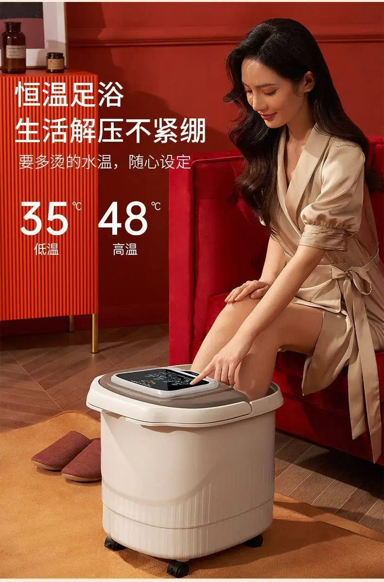 Portable Electric Foot Bath Bucket with Heating Constant Temperature and Automatic Massage for Home Use for Foot Spa Machine