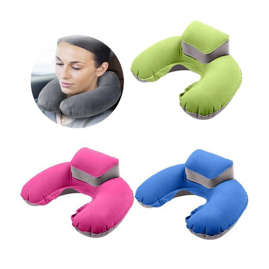 U Shaped Inflatable Pillow Ergonomic Neck Support Tpu Camping Pillow Lightweight Travel Pillow Airplane Neck Pillow Ultralight