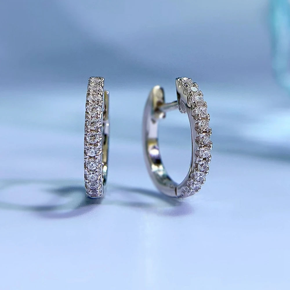 Wong Rain 925 Sterling Silver Sapphire Emerald Ruby High Carbon Diamond Gemstone Hoop Earrings Wedding Fine Jewelry Wholesale