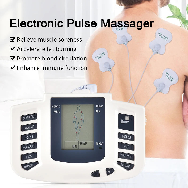 EMS Muscle Stimulator, 8 Dual-Output Modes Meridian Therapy Massager, Muscle Stimulator