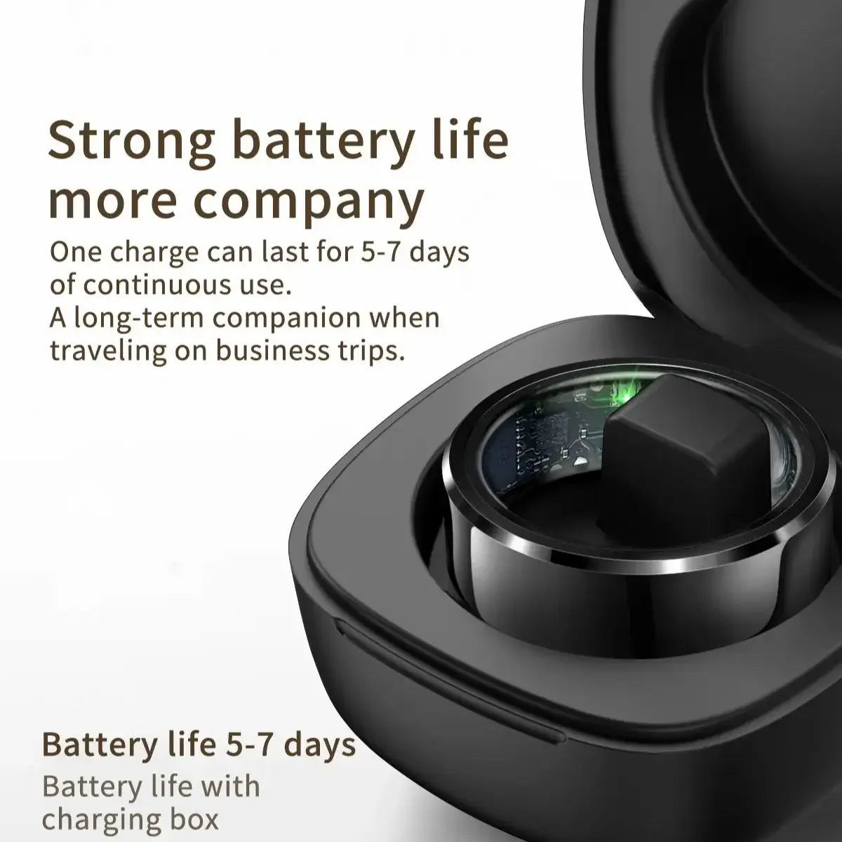 2025 R6Pro Smart Ring,  Heart Rate, Blood Oxygen, Sleep&Blood Pressure Tracker, Bluetooth Men Smart Rings iOS Android Compatible