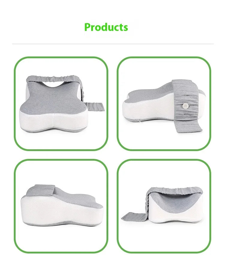 Orthopedic Slow Rebound Memory Cotton Clamp Leg Pillow Maternity Foot Pillow Strap Adjustable Side Sleeping Knee Leg Pillow