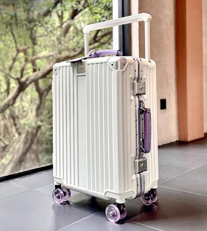 KLQDZMS Travel Luggage 24"26"28"30 Inch Women's Large Capacity Trolley Case 20 ”ABS+PC Boarding Case Men's Cabin Suitcase