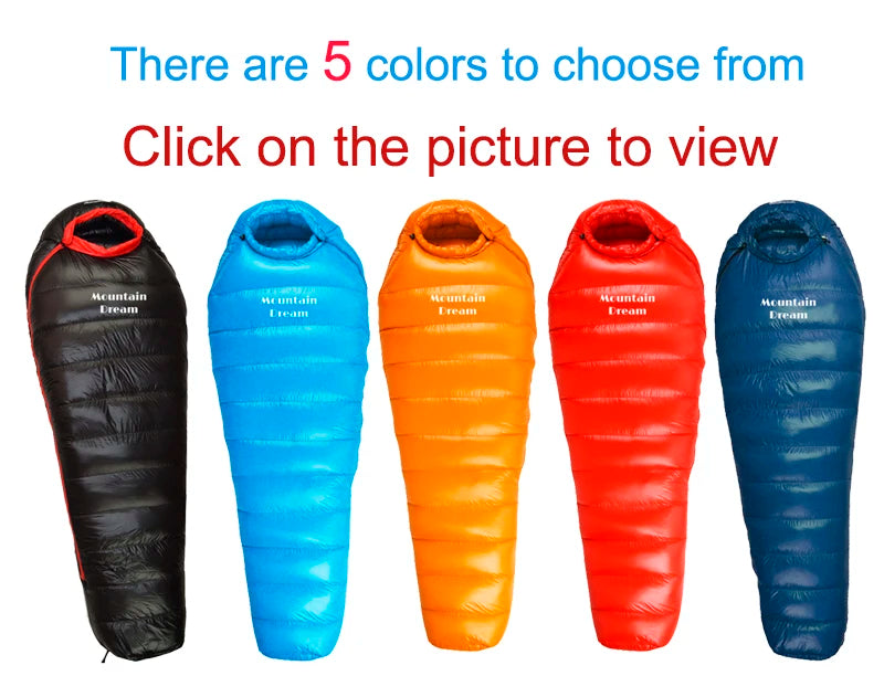 Mummy Goosevelt Sleeping Bag Warm Outdoor Down Sleeping Bag Adult Winter Travel Spliced Double Camping Bedding