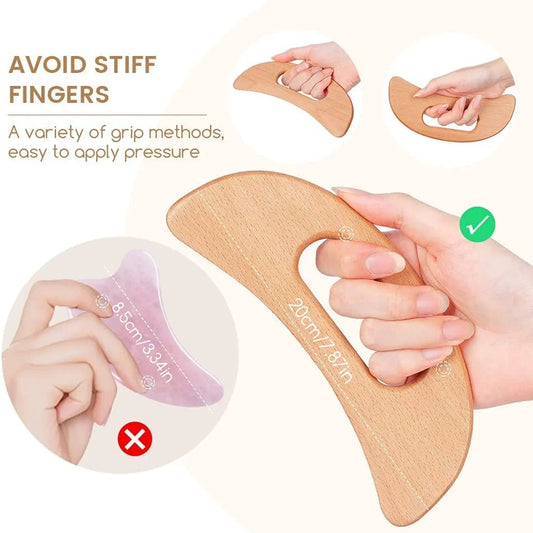 Wooden Cellulite Massager Body Guasha Tool Lymphatic Drainage Massager Muscle Scraper Back Massage Tool Relieve Muscle Fatigue