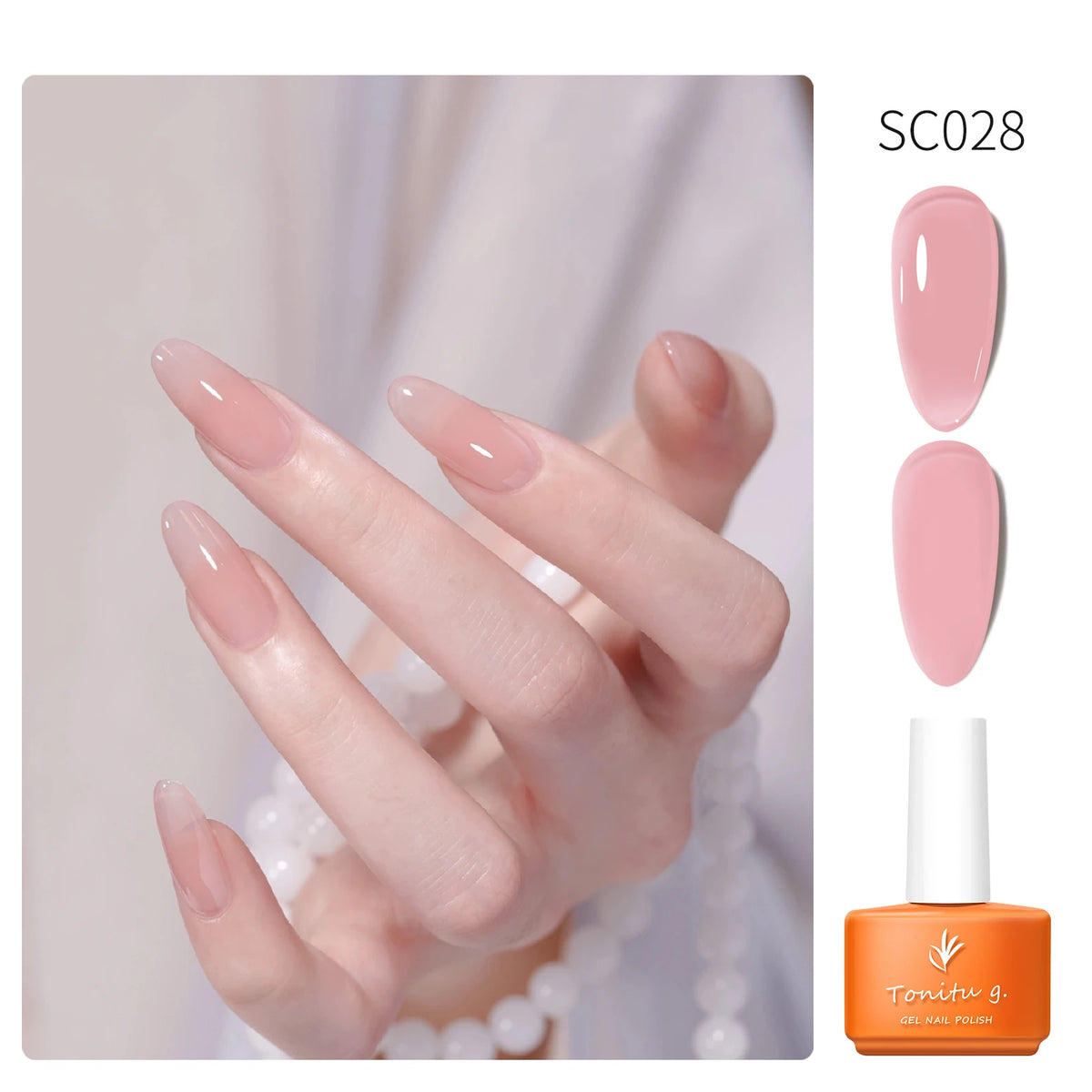 Tonitu G 7ml Semi-permanent Jelly Gel Nail Polish 59 Colors Natural Transparent  Summer Nails Art Soak Off  UV LED Gel  Varnish