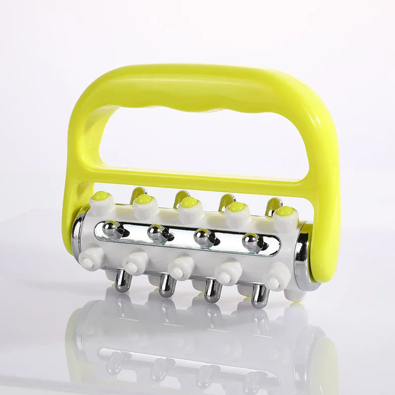 Electroplated Roller Massager Portable Anti Cellulite Relief Fat Blasting Massage Roller Muscle Massage Fascia Massager