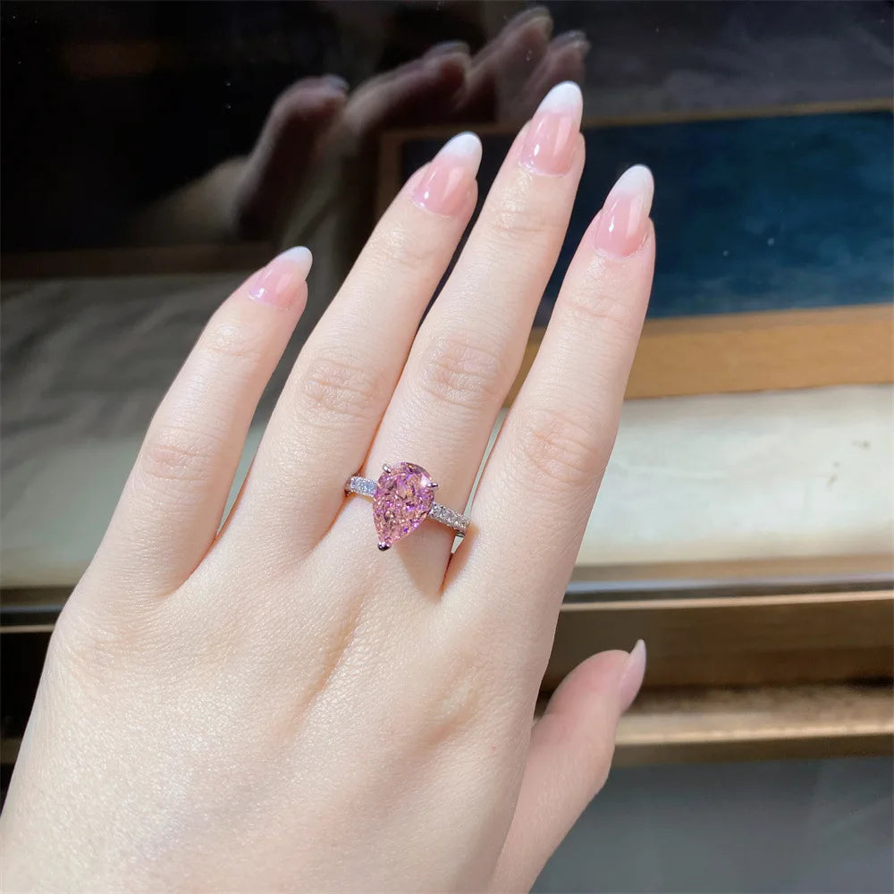 Collezione di Anelli con Zaffiri Rosa creati in Laboratorio
