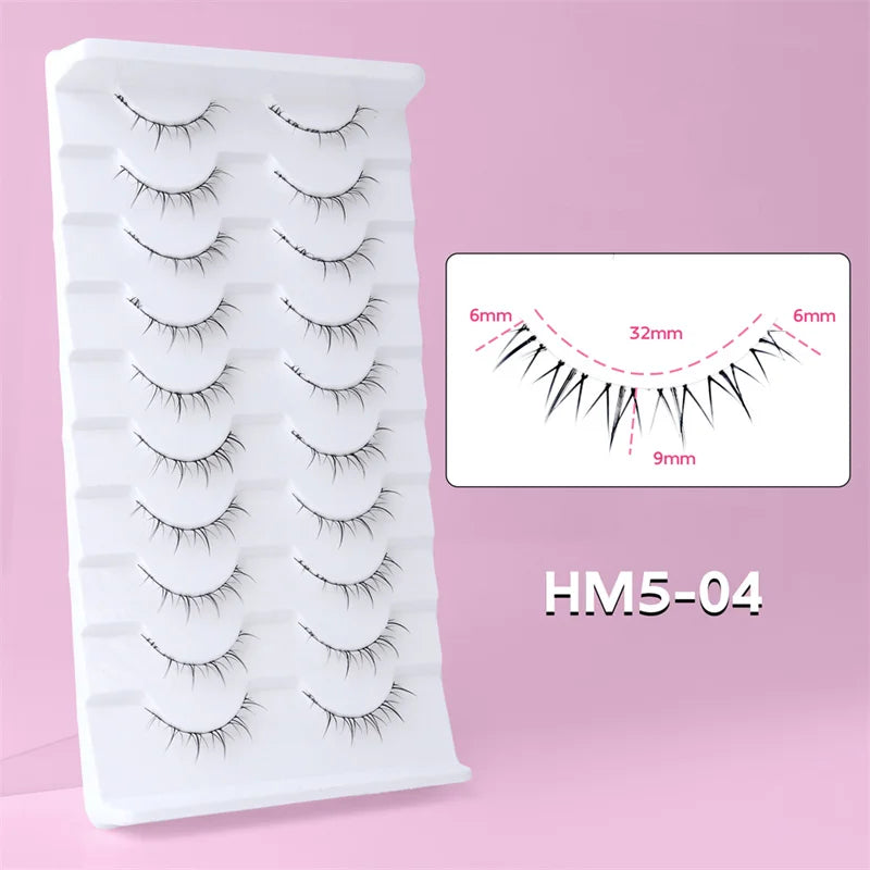 Set di 10 Paia di Extension Ciglia Inferiori