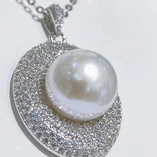 Fine 11-12mm Natural Sea Genuine Pearl Pendants Design Free Shipping for Women Wedding Jewelry 925 Sterling Silver